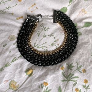 Tri-metal choker necklace